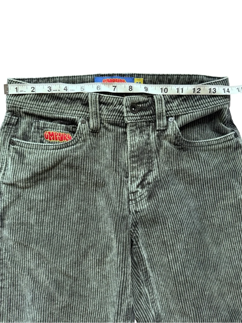 Empyre Skate Loose Baggy Fit Corduroy Y2K Pants Faded Green/Grey Size 25